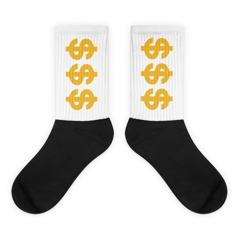 Rock these fabulous and comfy money socks so that everyone knows you're bringing in the Benjamins. These socks look great in pjs, jeans, shorts, and suits.